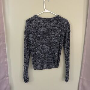 Chesley Black & White Marled Crewneck Sweater